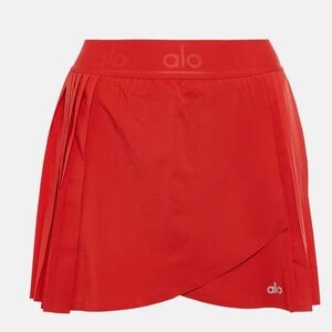 ALO Yoga Vibrant Red Mini Skirt